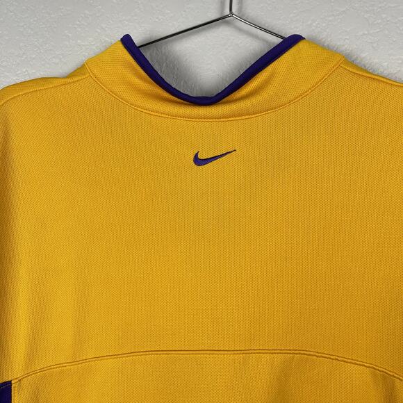 VTG Nike Team NBA Los Angeles Lakers Warmup Jersey XXL Yellow Purple LA Y2K - Picture 8 of 15